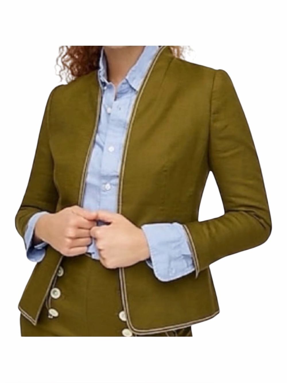 J.Crew Going Out olive green blazer size 4